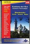 Cantons-de-l'Est Eastern Townships Road Atlas. Handy atlas, coil bound with surrounding areas.