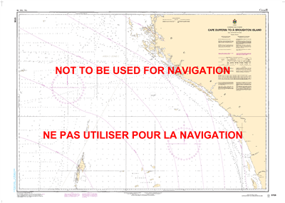 5705 - Cape Dufferin to Broughton Island - Canadian Hydrographic Service (CHS)'s exceptional nautical charts and navigational products help ensure the safe navigation of Canada's waterways. These charts are the 'road maps' that guide mariners safely from