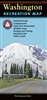 Washington Benchmark Recreation Map. The recreational map of Washington State side features public lands, extensive highway detail, point-to-point mileages, recreation attractions, campgrounds, parks & wildlife areas, boating & fishing access points, and