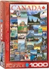 CANADA VINTAGE POSTERS - PUZZLE - 1000 PC.  High quality puzzle of Vintage Travel Posters of Canada.
