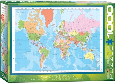 Map of the World Puzzle 1000 Pieces