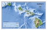 Hawaii Physical - National Geographic Wall Map. Lush Hawaii deserves a map that showcases this state's beauty. One of our most visually stunning maps, the Hawaii Physical Map shows all eight of the major islands and includes an inset of the entire chain o