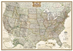 USA Executive National Geographic Wall Map Enlarged