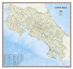 Costa Rica Political Wall Map - National Geographic. An intimate introduction to Costa Rica, this full-color map is a richly detailed rendering of one of Central America's greatest treasures. From its northern savannas and plains to lush forests and prist