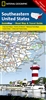 Southeastern United States National Geographic State Guide Map. National Geographic Guide Maps combine the most reliable road maps available with detailed travel guide information. One side features a detailed state highway map, enhanced with terrain deta