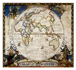 Map of Discovery - Eastern Hemispheres National Geographic