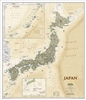 Japan Executive Wall Map - National Geographic. The signature Classic style map of Japan features a bright color palette with blue oceans and the country's terrain detailed in stunning shaded relief that has been a hallmark of National Geographic wall map