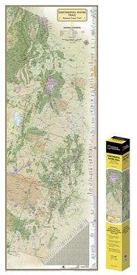 Continental Divide Trail Map. Ideal for fans and hikers of this magnificent National Scenic Trail. It makes a great planning tool or as reference to track progress on the 3,100 plus mile length. This beautiful map shows the entire length of the trail from