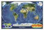 World Satellite National Geographic Wall Map. The most accurate map of the Earth's surface ever produced from satellite data. This computer-generated composite map draws from more that 500 images to give one-kilometer detail and consistent representation