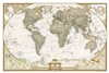 World Executive National Geographic Wall Map. This elegant, richly colored antique-style world map features the incredible cartographic detail that is the trademark quality of National Geographic. The map features a Tripel Projection, which reduces distor