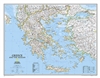 Greece Classic National Geographic Wall Map. The classic National Geographic wall map of Greece shows this beautiful area in uncompromisingly accurate detail. The map includes political boundaries, cities and towns, bodies of water, major roadways, airpor