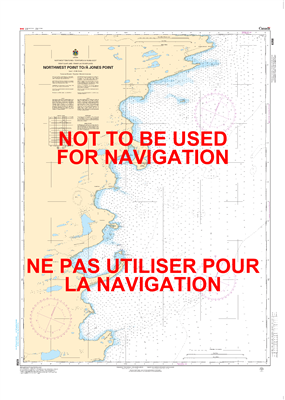 6358 - Northwest Point to Jones Point - Canadian Hydrographic Service (CHS)'s exceptional nautical charts and navigational products help ensure the safe navigation of Canada's waterways. These charts are the 'road maps' that guide mariners safely from por