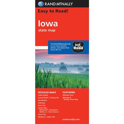 Iowa State Map by Rand McNally. Easy to read folded state map is a must-have for anyone traveling in and around Georgia, offering unbeatable accuracy and reliability at a great price. Our trusted cartography shows all Interstate, US, state, and county hig
