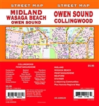 Owen Sound, Collingwood Street Map Includes Camperdown, Clarksburg, Collingwood, Craigleith, Creemore, Elmdale, Honey Harbour, Meaford, Midland, Owen Sound, Penetanguishene, Port McNicoll, Port Severn, Stayner, Thornbury, Victoria Harbour, Waubaushene, Wa