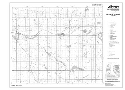 73E11R Alberta Resource Access Map