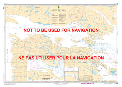 7487 - Fury and Hecla Strait Nautical Chart. Canadian Hydrographic Service (CHS)'s exceptional nautical charts and navigational products help ensure the safe navigation of Canada's waterways. These charts are the 'road maps' that guide mariners safely fro