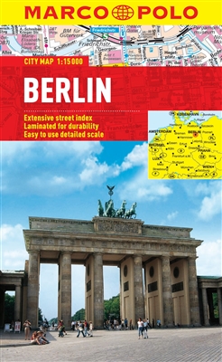 Berlin pocket map. The optimum city maps for exploring, shopping and much more. The laminated, pocket format is easy to use, complete with public transport maps. The detailed scale shows even the smallest streets and it includes an extensive street index.