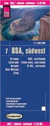 SW USA road & travel map. Reise Know-How maps are double-sided multi-language, rip proof, waterproof maps with very modern cartographic style. Each map is very clear and detailed with an index of place names and often include inset maps.