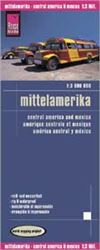 Central America and Mexico travel map. Reise Know-How maps are double-sided multi-language, rip proof, waterproof maps with very modern cartographic style. Each map is very clear and detailed with an index of place names and often include inset maps.