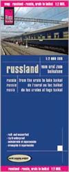 Russia - Urals to Lake Baikal road & travel map. Reise Know-How maps are double-sided multi-language, rip proof, waterproof maps with very modern cartographic style. Each map is very clear and detailed with an index of place names and often include insets