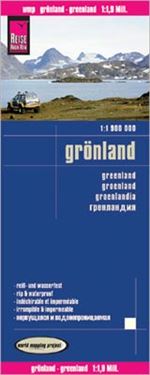 Greenland road & travel map. Reise Know-How maps are double-sided multi-language, rip proof, waterproof maps with very modern cartographic style. Each map is very clear and detailed with an index of place names and often include inset maps.