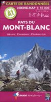 Mont-Blanc France Travel Map. This is a very detailed hiking map for Pays du Mont-Blanc in France. It has 20 metre contour intervals as well as shaded relief. The legend is superb with everything from accommodations to points of interest and activities.