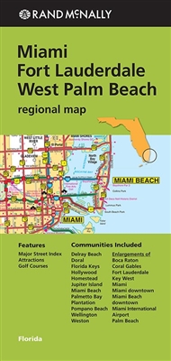 Miami Fort Lauderdale and West Palm Beach Regional Map