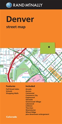 Denver Colorado Street Map. Rand McNally's folded map for Denver is a must-have for anyone traveling in and around this part of Colorado, offering unbeatable accuracy and reliability at a great price. Our trusted cartography shows all Interstate, U.S.,