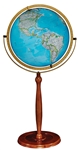 National Geographic Chamberlin - 16 inch Floor Globe. The Chamberlin is the perfect essence of attractive practicality. This 16 inch illuminated blue ocean globe has a walnut colored stand. Its full swing meridian lets you easily view any part of the wor