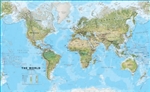 World Wall Map - Physical version. This environmental (physical) world wall map is a fantastic representation of the worlds environmental terrain and the different environmental categories including tundra, forests, deserts and more. Country borders and m
