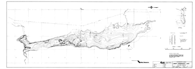 Lower Kananaskis Lake Hydrographic Chart. Bathymetric maps are similar to topographic maps, except they show contours of depth in a lake or reservoir, rather than contours describing the height of a mountain. Bathymetry is a useful technique for Fisheries