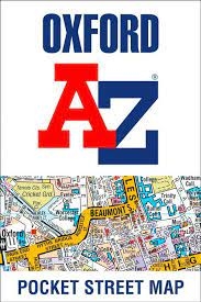 This street map of Oxford has a nice inset of the historic university. AZ street maps have great colour and lots of detail for finding your way through the busy city streets. They show interchanges, shopping, recreation centers, parks and lots of tourist