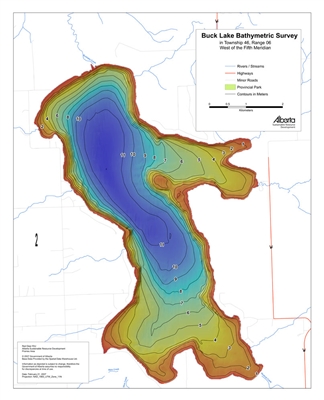 Buck Lake Bathymetric Chart