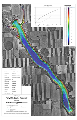 Forty Mile Reservoir Bathymetric Chart