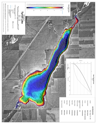 Tyrrell Lake Bathymetric Chart