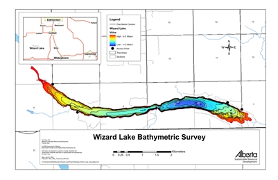 Wizard Lake Bathymetric Chart