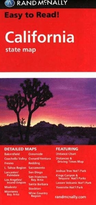 California State Road Map. This easy to read folded map is an essential item for anyone traveling in and around California. It is highly accurate, reliable, and reasonably priced. The map displays all important roads, highways, parks, airports, county bou