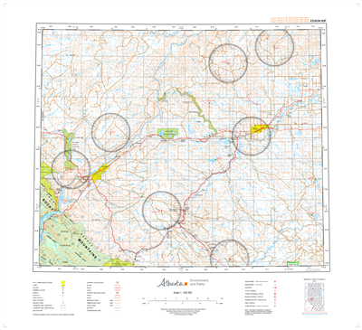 AB083F - EDSON - Topographic Map. The Alberta 1:250,000 scale paper topographic map series is part of the Alberta Environment & Parks Map Series. They are also referred to as topo or topographical maps is very useful for providing an overvi