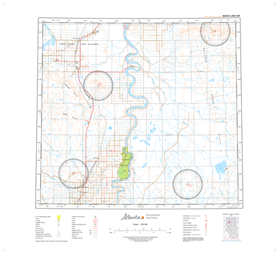 AB084F - BISON LAKE - Topographic Map. The Alberta 1:250,000 scale paper topographic map series is part of the Alberta Environment & Parks Map Series. They are also referred to as topo or topographical maps is very useful for providing an overview of an a