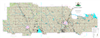 Ponoka County Landowner map - County 3. County and Municipal District (MD) maps show surface land ownership with each 1/4 section labeled with the owners name. Also shown by color are these land types - Crown (government), Freehold (private) and Crown Lea