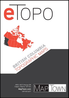 ETOPO British Columbia Digital Topographic Base Maps - USB. Includes every 1:50,000 and 1:250,000 scale Canadian topographic map for British Columbia. If you are planning on hiking, camping, fishing, cycling or just plain travelling through this area we h