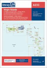 IMRA233 - Virgin Islands Nautical Chart. A double-sided chart combining charts A231 St Thomas to Virgin Gorda and A232 Tortola to Anegada. Imray charts set the standard for the leisure sector with award-winning cartography which features a distinctive col