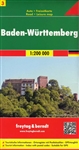 Baden Wurttemberg Germany Travel & Road Map. Freytag & Berndt road maps are available for many countries and regions worldwide. In addition to the clear design, and shaded relief these road maps have a lot of additional information such as roads, sights,