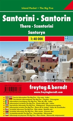 Santorini Island Pocket Travel Map Freytag & Berndt road maps are available worldwide for many countries and regions . In addition to the clear layout, the road map offers a variety of additional information such as Road surface, attractions, campsites a