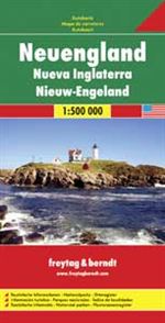New England USA Travel & Road Map. Freytag & Berndt road maps are available for many countries and regions worldwide. In addition to the clear design, and shaded relief these road maps have a lot of additional information such as roads, sights, camping si