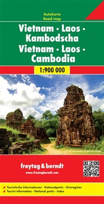 Vietnam Laos Cambodia Travel Map. The extensive index of local authorities also allows for a quick orientation. Tourist information also includes airports, railroads, ferries, and points of interest. Freytag & Berndt road maps are available for many count