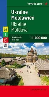 Ukraine & Moldavia Travel & Road Map. This map includes detailed roads and geography for these countries. Includes tourist information, distances in kilometers and an index with postal code. Also includes street maps for Chisinau and Kiev. Scale 1:1,000,0