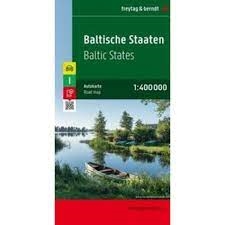 Baltic States Travel & Road map. This is a great map covering the Baltic States. On one side it covers Estonia and Latvia and on the other Lithuania, the rest of Latvia, some of Russia and Poland. Good detail and easy to read legend and index. In addition