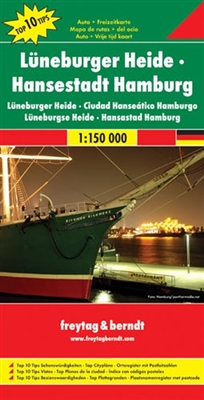 Luneburger Heide Hamburg Germany Travel & Road Map. Freytag and Berndt maps are some of the nicest maps available. They are extremely detailed with great color and most of the maps have beautiful relief shading. This map includes tourist information, and