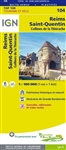 Reims Saint-Quentin France Travel & Road Map. The brand new revision of the IGN Top 100 maps - originally designed for cyclists they should appeal to anyone who wants to explore their holiday area of France in detail by walking, cycling or by car. IGN say